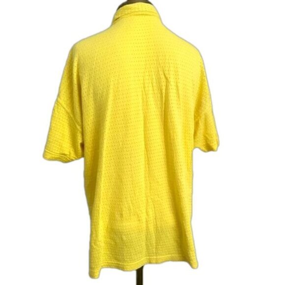 Vintage Versace Yellow Short Sleeve Polo Shirt - 50/XL, made in Italy 🇮🇹 - Picture 10 of 12
